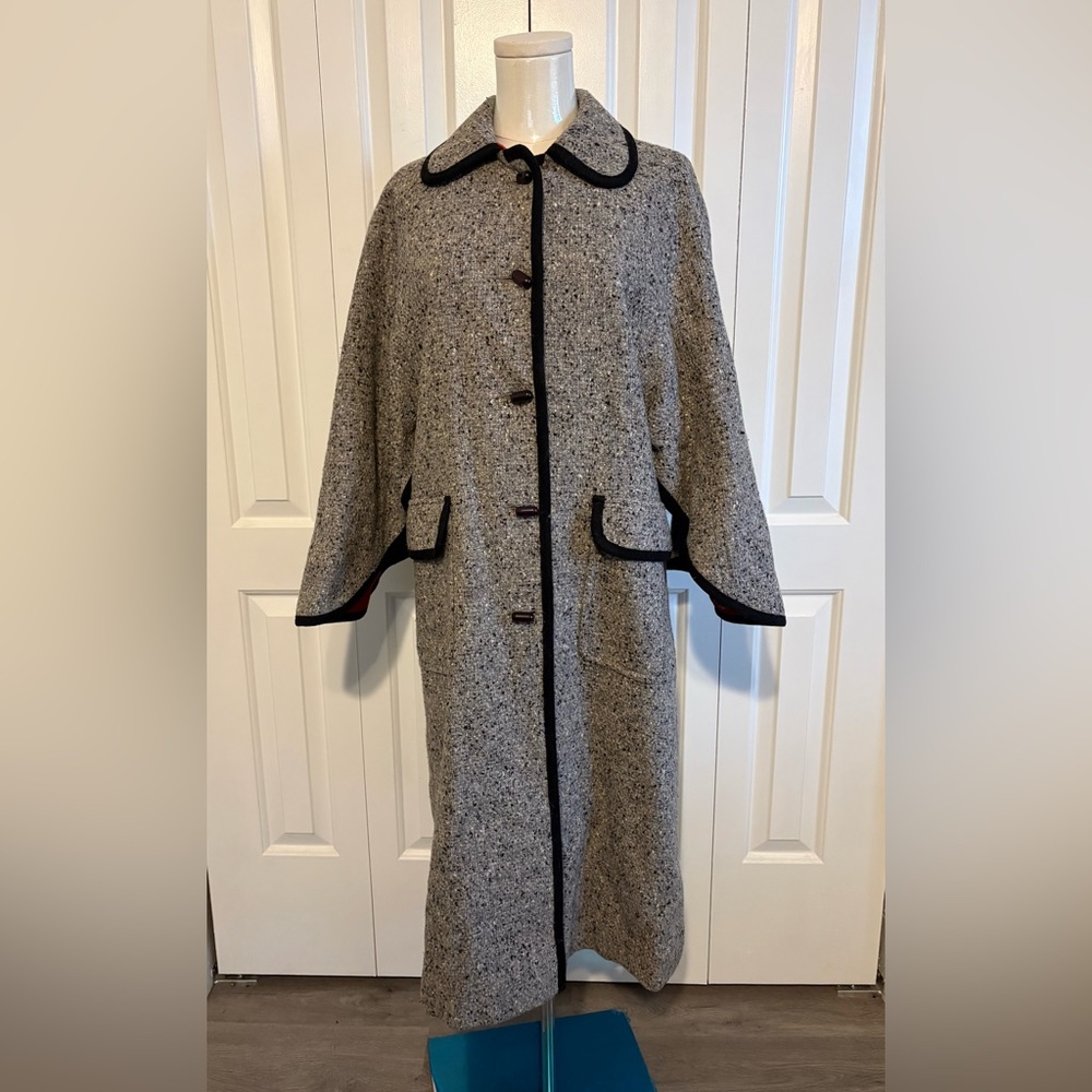 MACKINTOSH, Women’s Black and White Tweed Coat, Size M, EUC